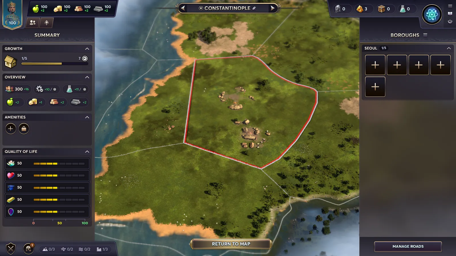 City management panel