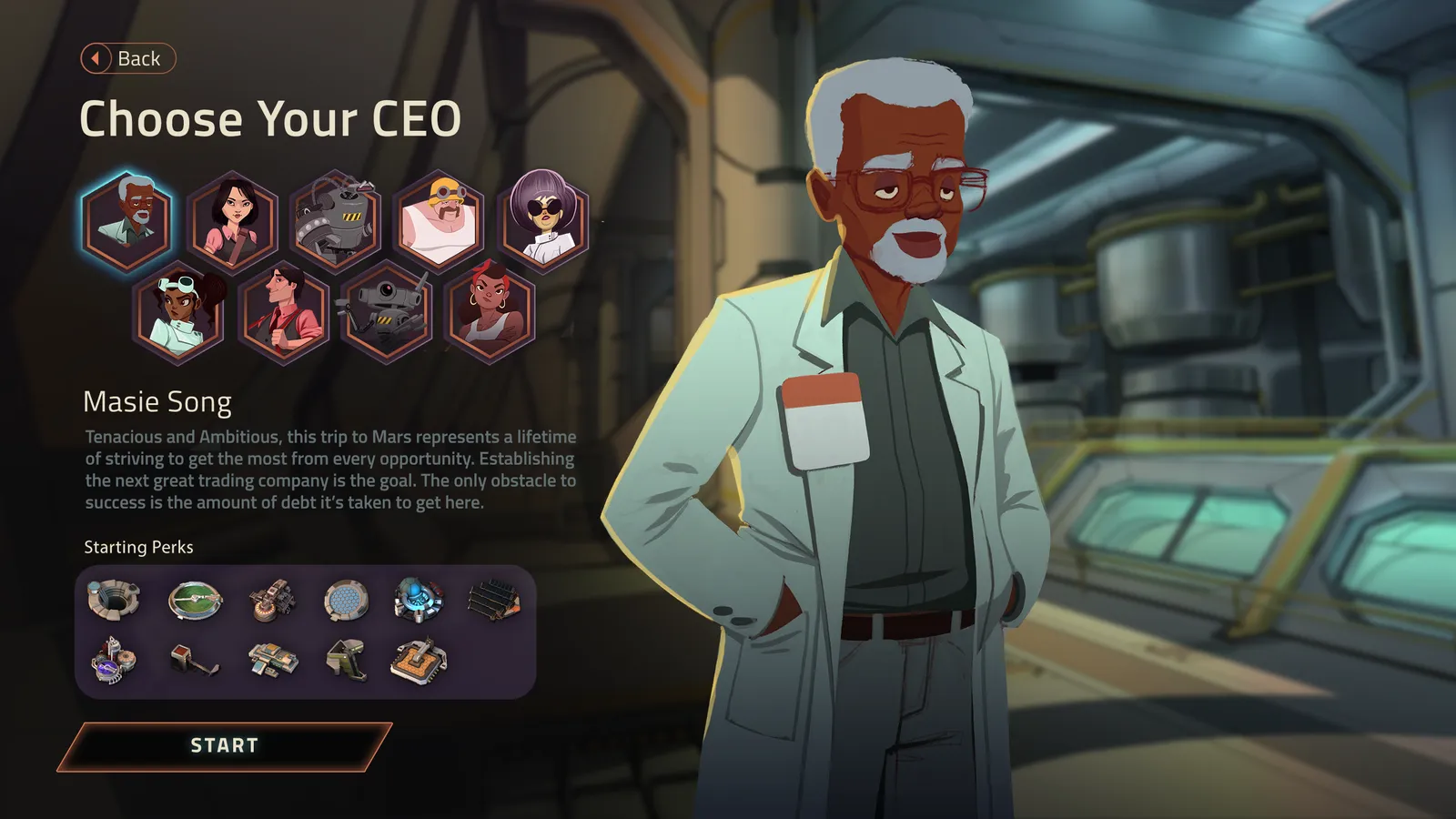 Choose your CEO campaign screen