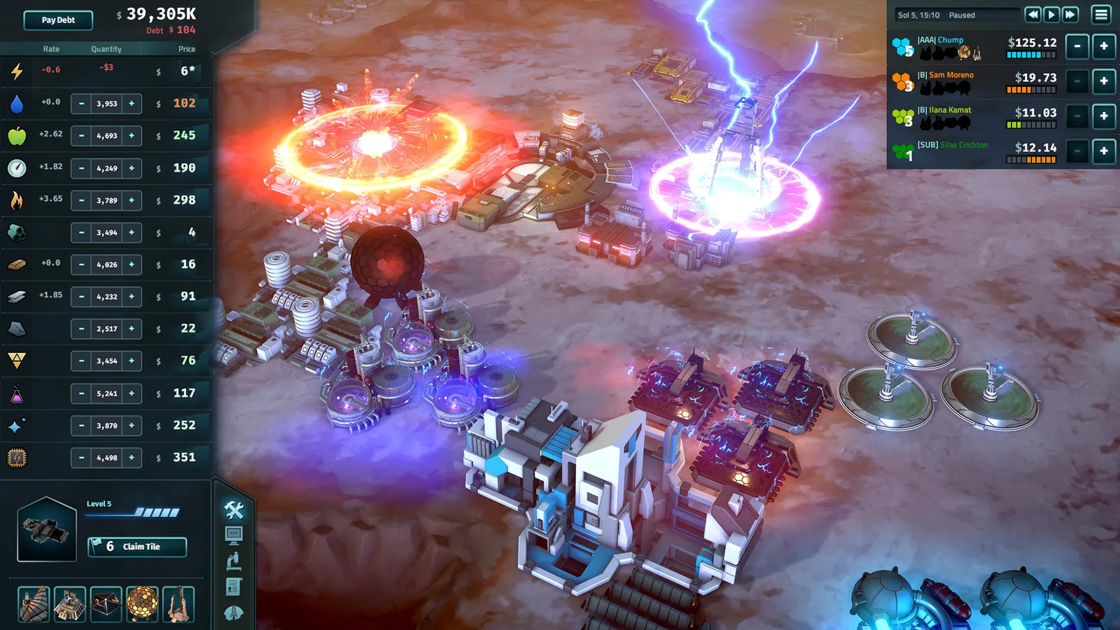 Market and resource management HUD
